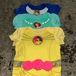3 Disney Princess Bodysuits